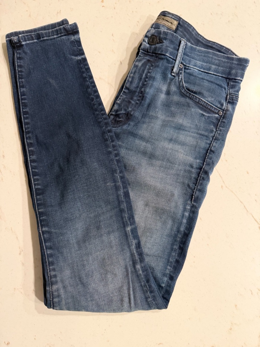 MOTHER Women's High Waisted Looker Skinny Jean/When the Going Gets Tough Size 27
